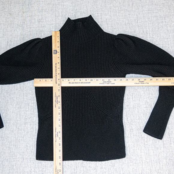 FRAME Women's Wool & Cashmere Puff Sleeve Turtleneck Sweater sz Small - Picture 10 of 10
